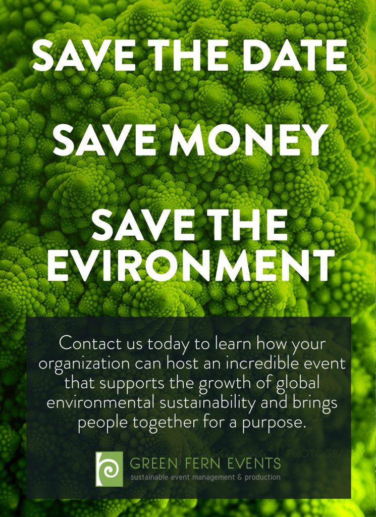 Save the date. Save Money. Save the Environment.